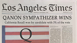 <div style = 'text-align:center;'><b>09.15.2021</b> </div> <BR/> <div style = 'text-align:center;'>Sept 15th 2021. Californians awake to find a QAnon Trumper as their new Governor.<br/> Aired on TV in California markets. <br/> Voiceover by Michael Riley and Swati Srivastava.</div>